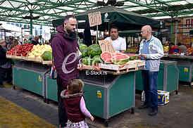 Watermelon on the market.



