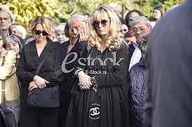 The funeral of actress Milena Dravic