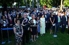The traditional reception at the residence of the US ambassador
